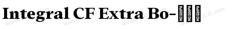 Integral CF Extra Bo字体转换